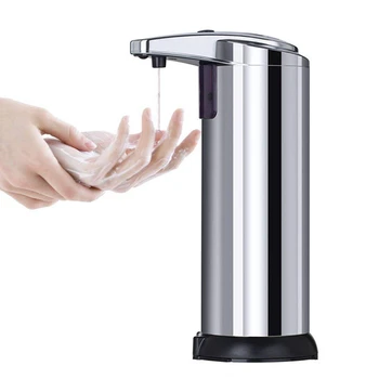 

Automatic Soap Dispenser Sensor Automatic Hands-Free Liquid Dispenser Electroplated Sanitize Dispenser Kitchen Bathroom 250ML