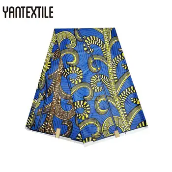 

YANTEXTILE Real Wax Nigeria Prints African Ankara Fabrics Tissus Patchwork 6 Yards/Piece Ankara Fabric African Real Wax Prints