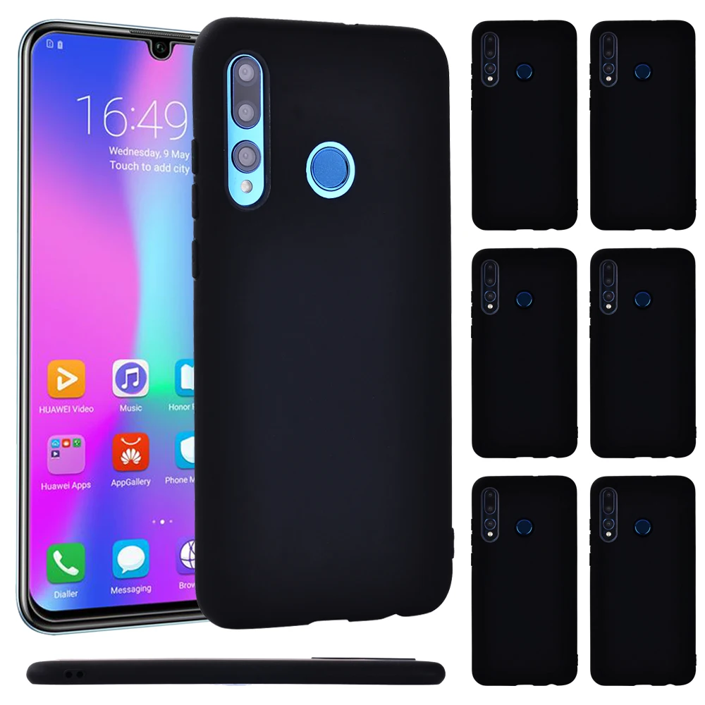 Soft Silicone Cover for Huawei P Smart/P Smart Plus/Honor 10 Lite/Honor 20 Lite Black Matte Matte Surface Shockproof Case