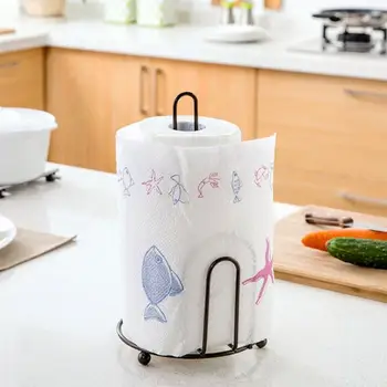 

Toilet Paper Holder Simple Vertical Wrought Iron Paper Towel Rack Paper Towel Rack Roll Holder for Home Kitchen Bathroom