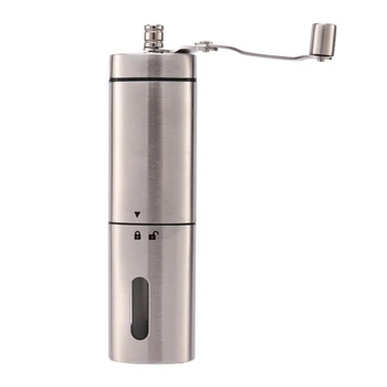 

Manual Coffee Grinder- Hand Conical Coffee Bean Grinder With Ceramic Mechanism By Flafster Kitchen- Portable Stainless Steel Bur