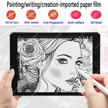 

Paper Like Screen Protector Film Matte PET Painting Write For Apple iPad 9.7 Air 4 3 2 10.5 10.9 2020 Pro 11 10.2 7th 8th Gen
