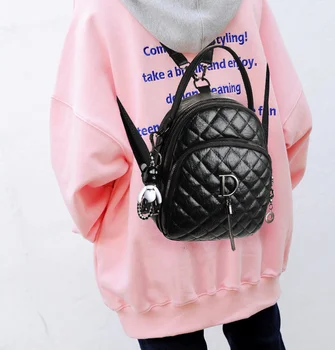 

Backpack Bag Women's 2020 on Ladies' Wave-Style Rhombus Backpack mini backpack backpack panic at the disco