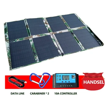 

HAKADI Foldable 100W Dual USB Solar Panel Portable Outdoor Folding Waterproof Solar Panel Charger Mobile Power Battery Charger