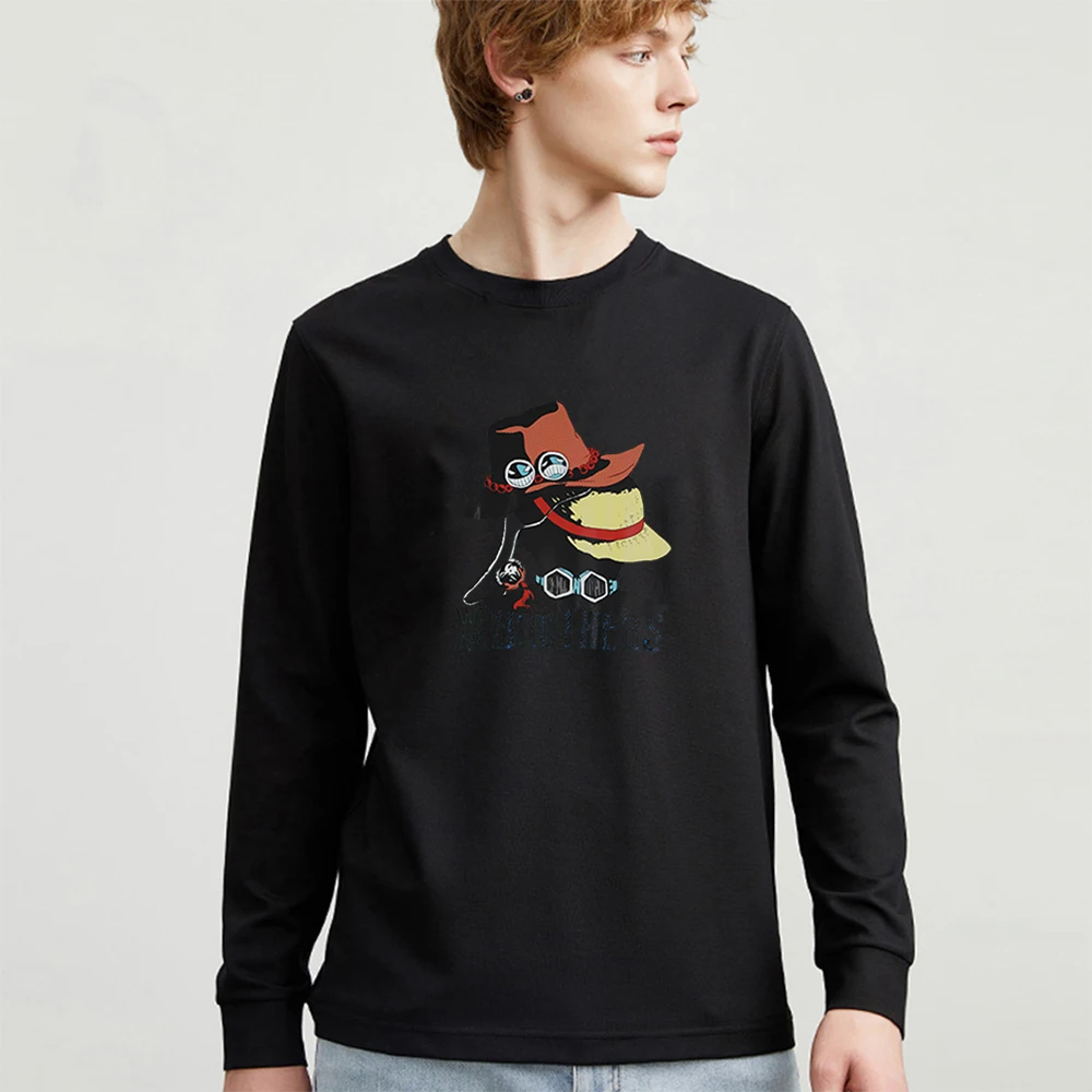 

One Piece Sweatshirt Luffy Three Brothers Headdress Men's Sweatshirts Warm Harajuku Male Hoody Street Fashion Man Sportswear