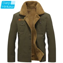 DARPHINKASA – blouson d'hiver chaud en polaire pour homme, veste de pilote de l'armée de l'air, col en fourrure, tactique de l'armée, 2020