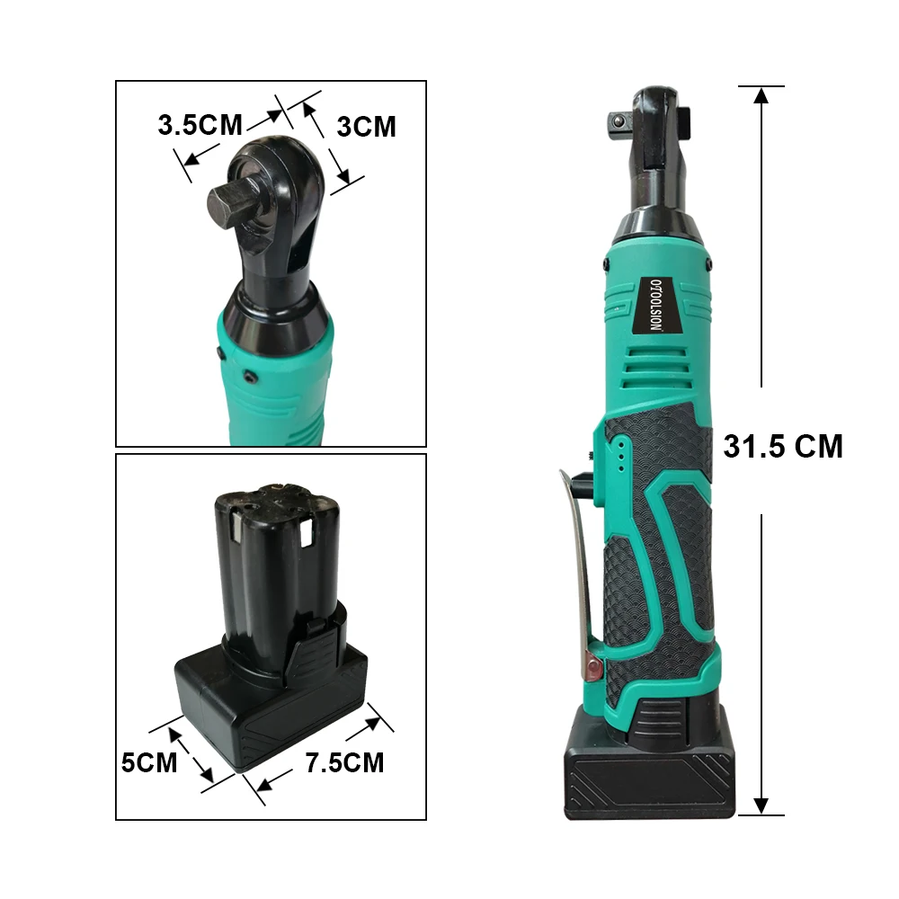 38” Electric Wrench Kit 1300mAh Rechargeable Li-ion Battery 16.8V Cordless Multifunctional Ratchet Wrench With Socket Tools (4)