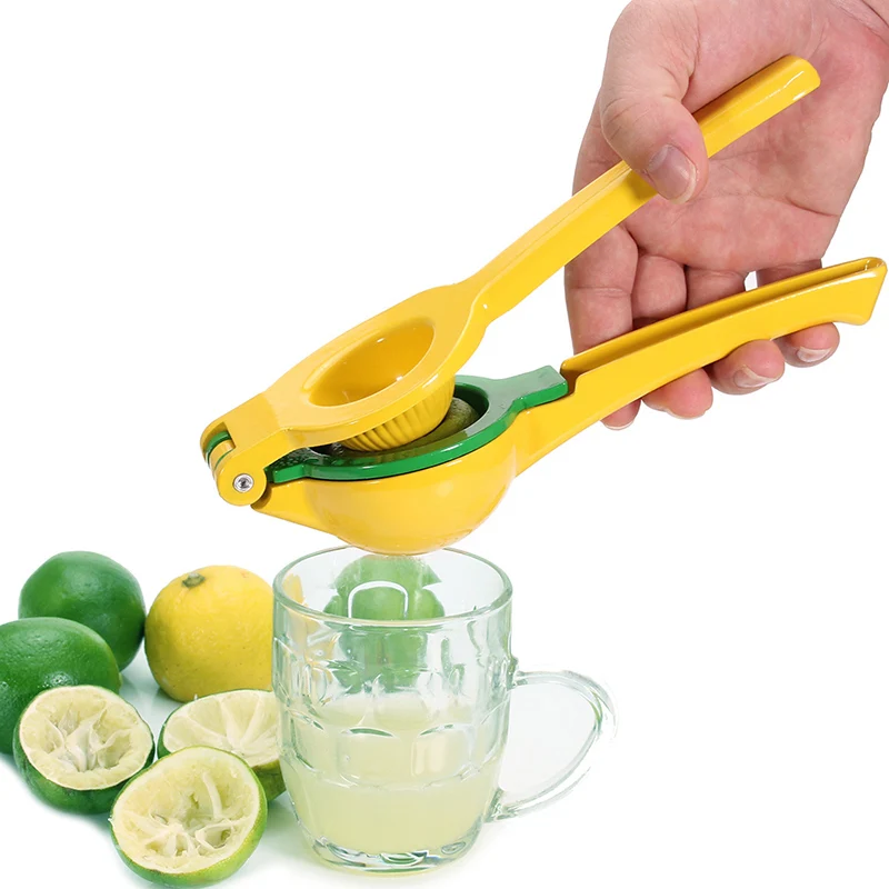 Lemon Squeezer Manual, Max Juice Extraction Citrus Squeezer Hand Press Easy To Use For Lemon Lime Cirtus Orange Fruits Yellow