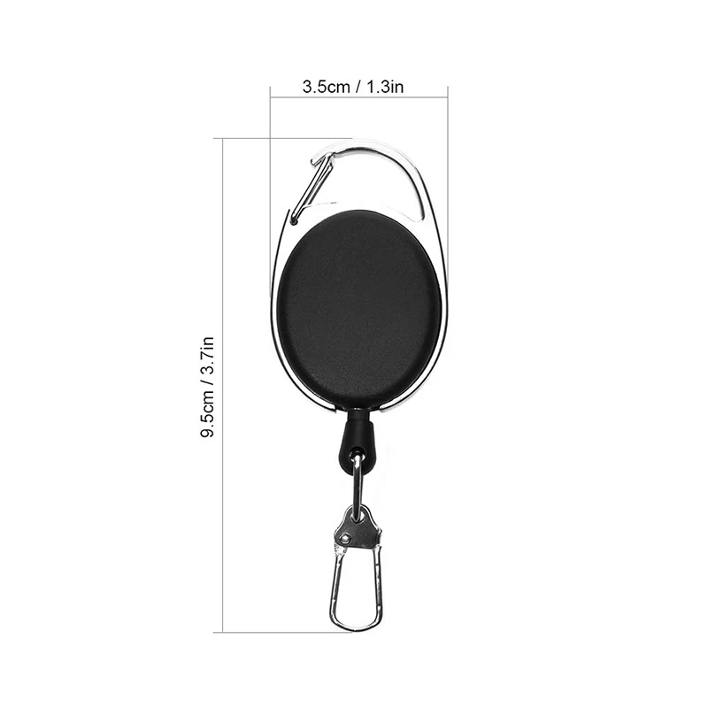 2/3/4pcs Retractable Key Chain Reel Badge Holder Fly Fishing Zinger Retractor with Quick Release Spring Clip Fishing Accessories