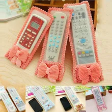 EBay Amazon Bear Fabric Lace Television Air Conditioner Remote Control Cover Bow Protective Cover