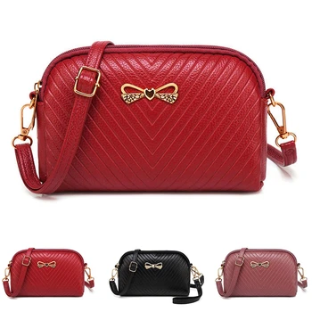

New PU Leather Shoulder Bag Bowknot Casual Fashion Crossbody Bag Crossbody Purse Clutch Bag Coin Purse for Women Girls