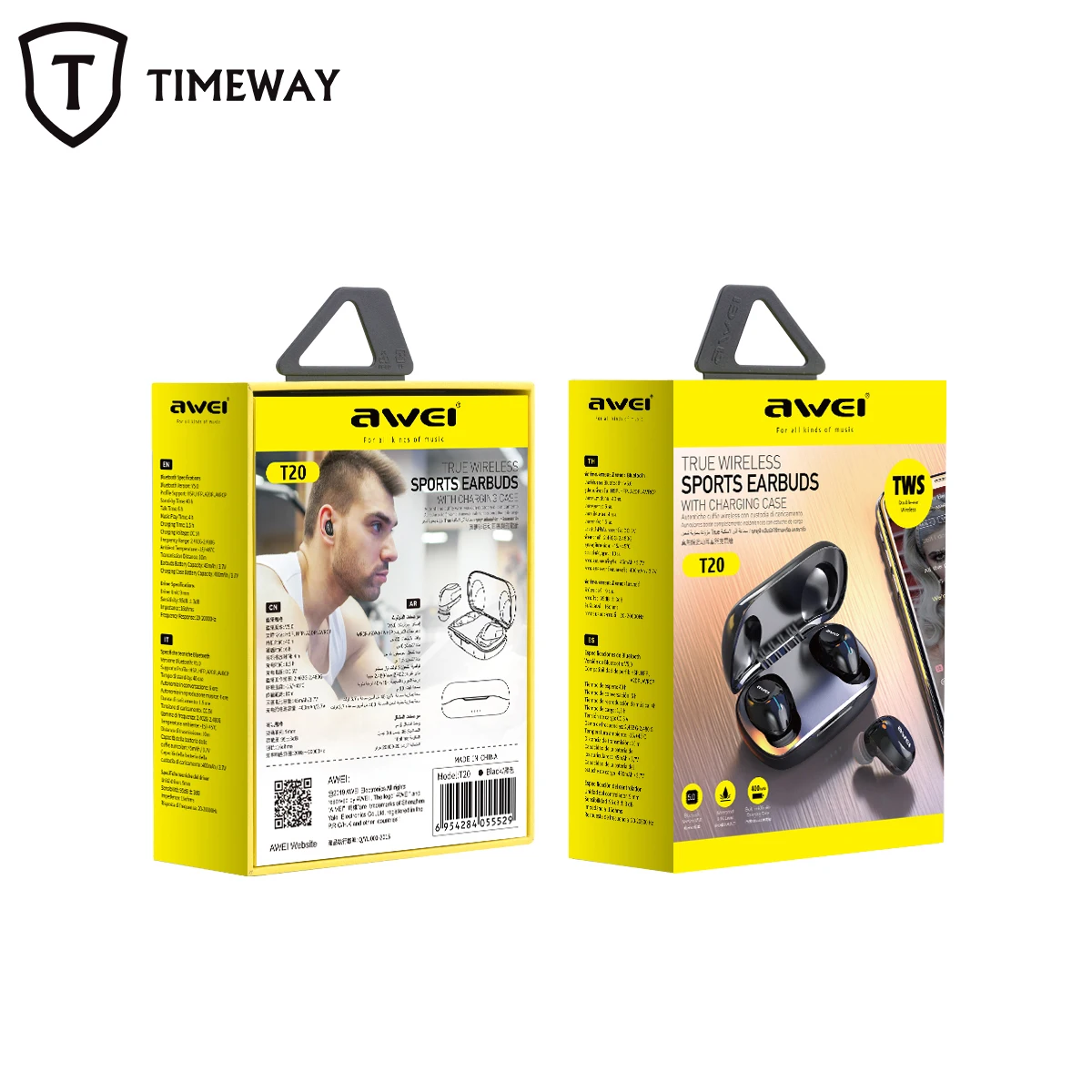 Наушники AWEI T20 Bluetooth 5 0 качественные Hi Fi наушники с микрофоном сенсорная