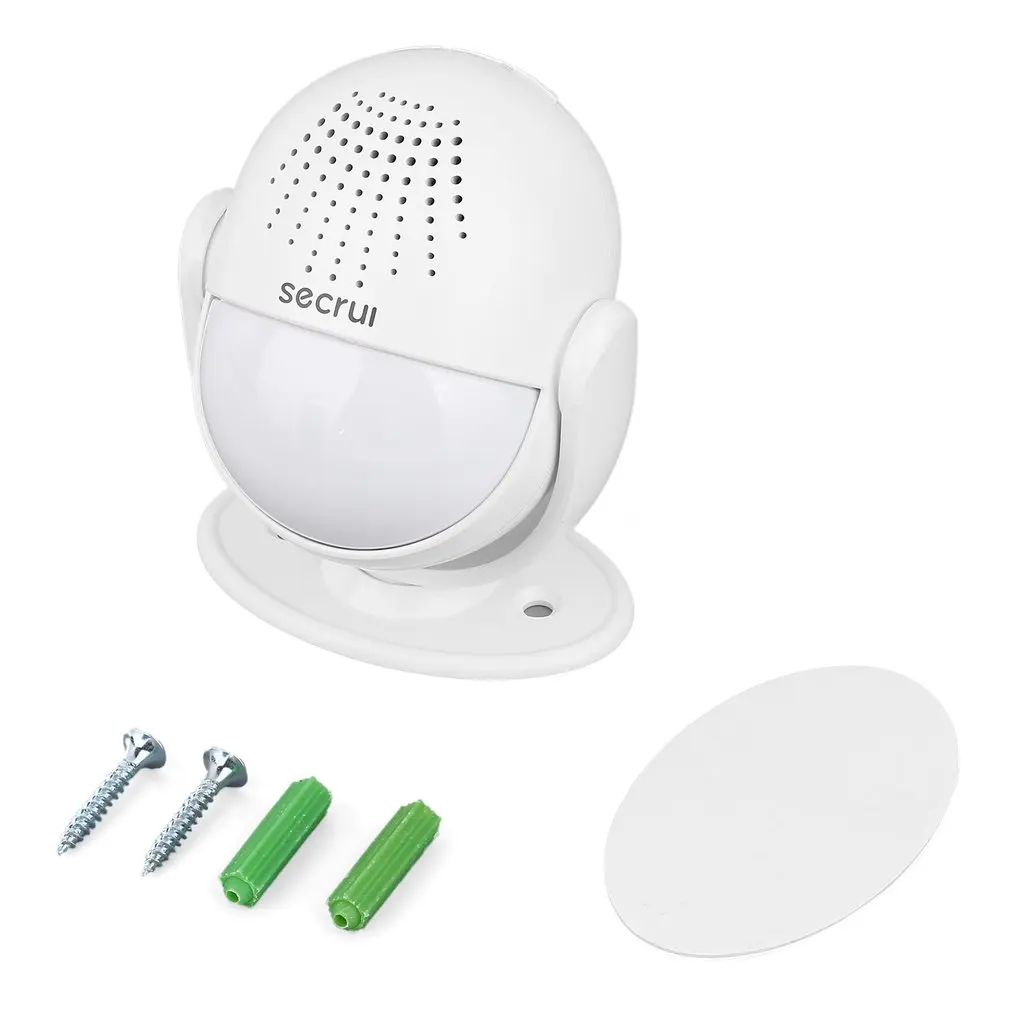 

Secrui KR-M6 Infrared Smart Welcome Doorbell Alarm System Wireless Doorbell Welcome Device Home Shop Anti-theft Alarm White