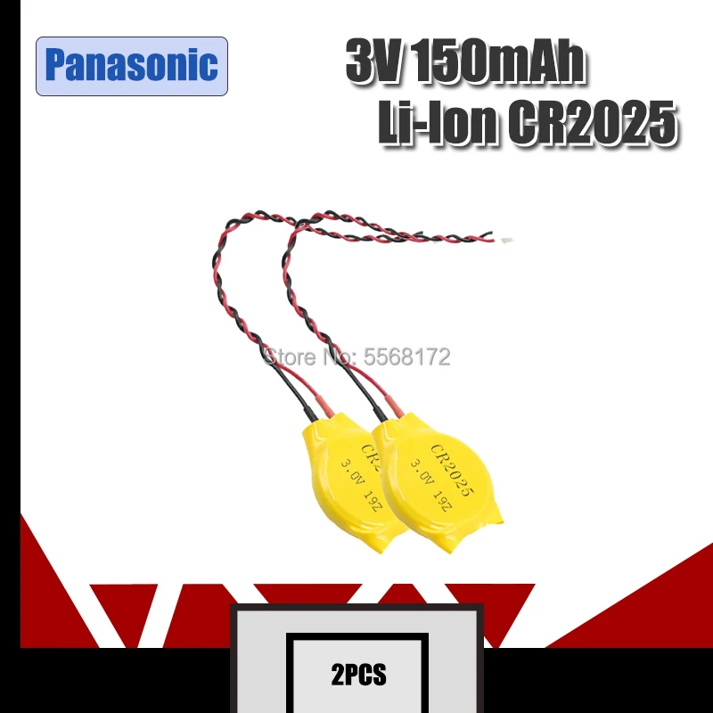 Батарейка Panasonic CR2025 2025 2 шт. батарейка с проводом и вилкой CMOS 3 в BIOS | Электроника