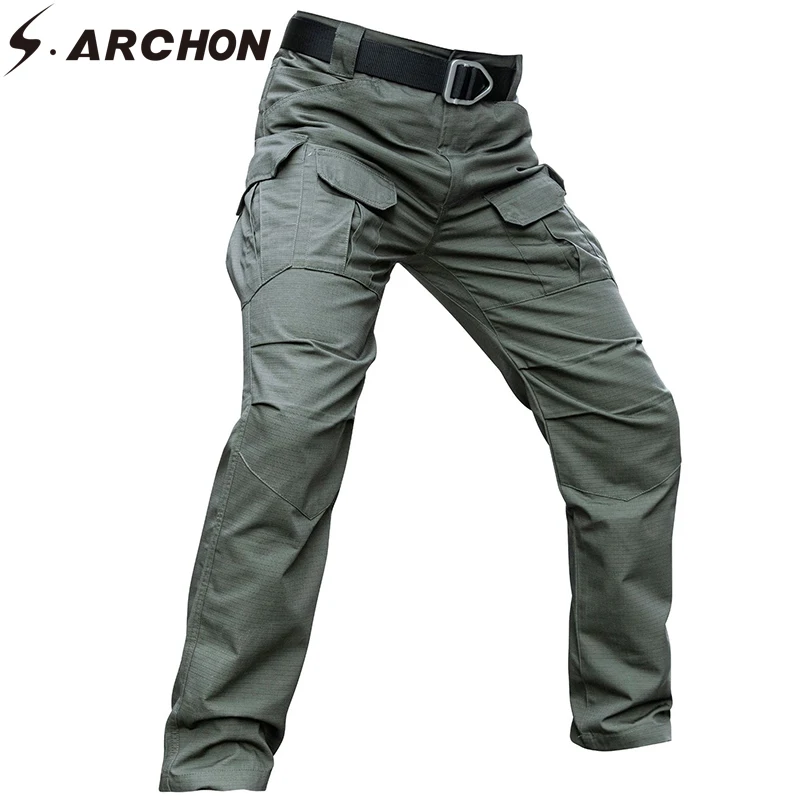 S.ARCHON Tactical Pants Men Camouflage Army Military Trousers Cargo Casual Ripstop Strech Streetwear Combat Dropshipping | Мужская