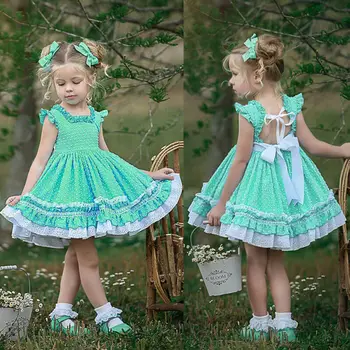 

Toddler Kids Baby Girl Summer Beach Floral Dress Princess Party Pageant Dress