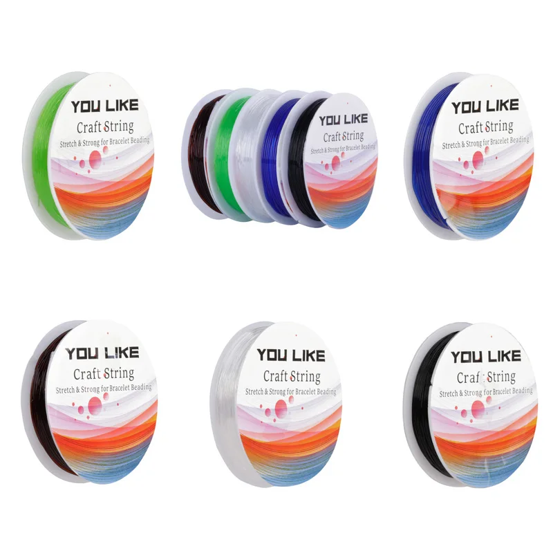 

Transparent crystal line, tup round elastic wire, jewelry line, fish line, hand string rope, 0.5mm thick, a roll of 20 meters