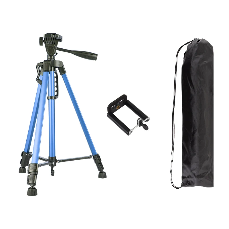 Tripod - 55inch/140cm Portable Tripod Stand For Smartphone Ring Light Dslr Photography Tripod Camera Holder With Phone Clip Tripodes