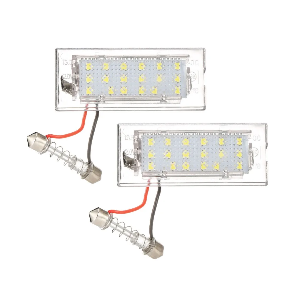 2 шт. Белый светодиодный номерной знак света Светодиодный светильник 18 светодиодный 12V для BMW E53 X5 1999-2003 E83 X3 2003-2010 Автомобильный свет