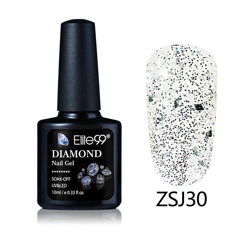 ZSJ30 Elite99 термальный ультратонкий блеск 3 цвета личная гигиена меняющийся цвет Снежинка температурный гель для изменения цвета ногтей - Цвет: ZSJ30