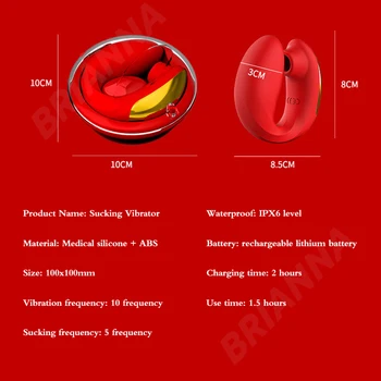 sex toys for women Couple sucking vibrator Clitoral stimulator Flexible USB charging dual motor sex toy Nipple Clitoris sucking 4