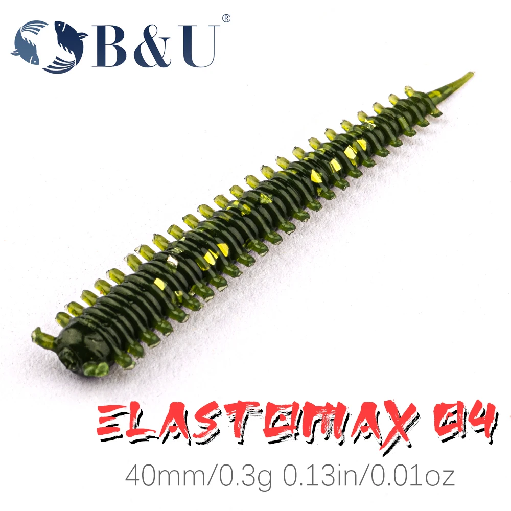 

B&U ELASTOMAX 4cm Fishing Lures soft lure Artificial Bait Predator Tackle jerkbaits for pike and bass