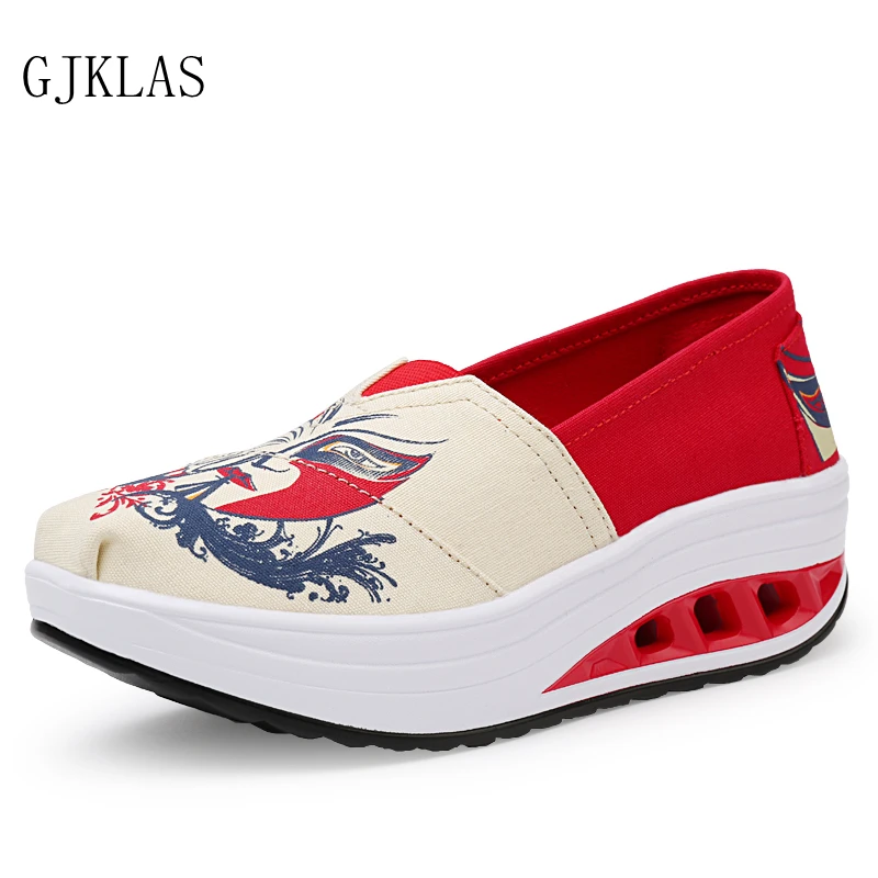 

Platform Shoe Women Casual Canvas Shoes for Women Ethnic Style Chunky Shoes Womens Sneakers Fashionspring Summer Sports Shoes