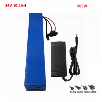 

500W 36V 10AH electric bike battery 36V 10.4AH Lithium battery pack for ebike with PVC case 42V 2A charger free customs fee