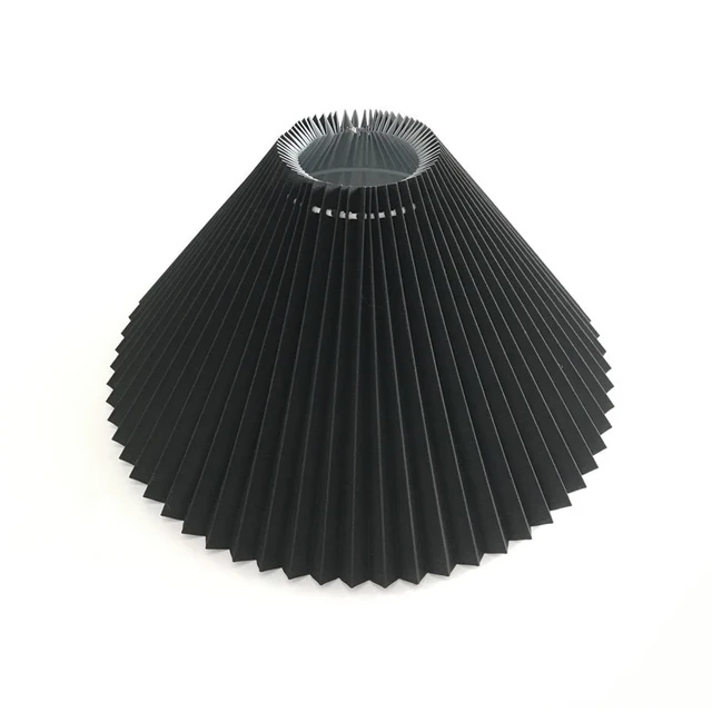 New Pleats Lampshade for Table Lamp Standing Floor Lamps Korean Style Pleated Lampshade Cute Desk Lamp Shade Bedroom Lamps E27 Black