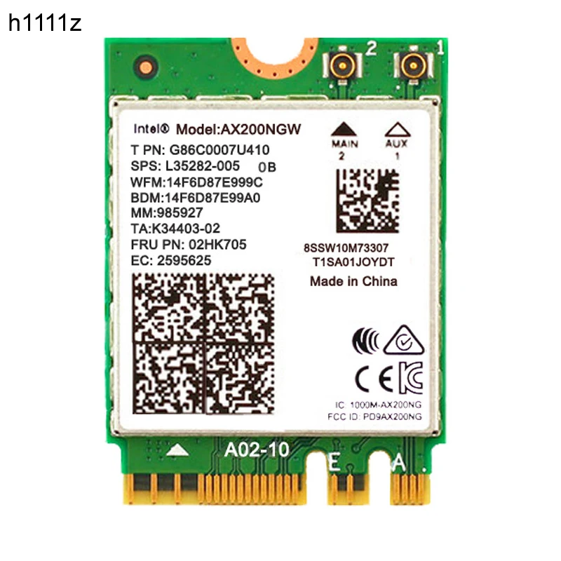 Wifi-Card NGFF Intel Ax200 Dual-Band 2400mbps M.2 Bluetooth Wireless for Ax200ngw/wifi6-Adapter