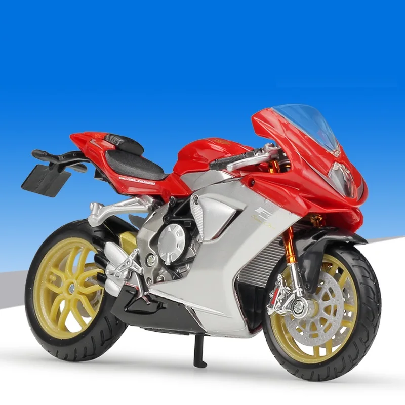 1:18 DUCATI Xdiavel S Triumph Rocket speed Triple Bonneville MV Agusta Brutale 1090 KTM 1190 RC8 Supermoto R литой мотоцикл - Цвет: MV Agusta F3 Serie