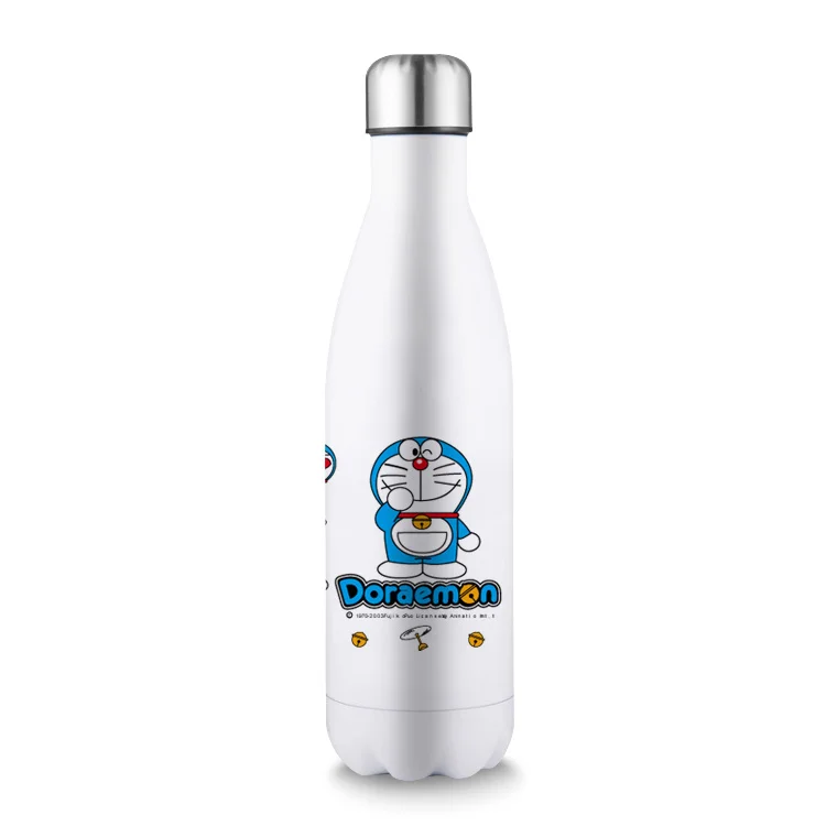 Креативная термос переносной унисекс из нержавеющей стали DORAEMON для студентов, модная кружка с ремнем