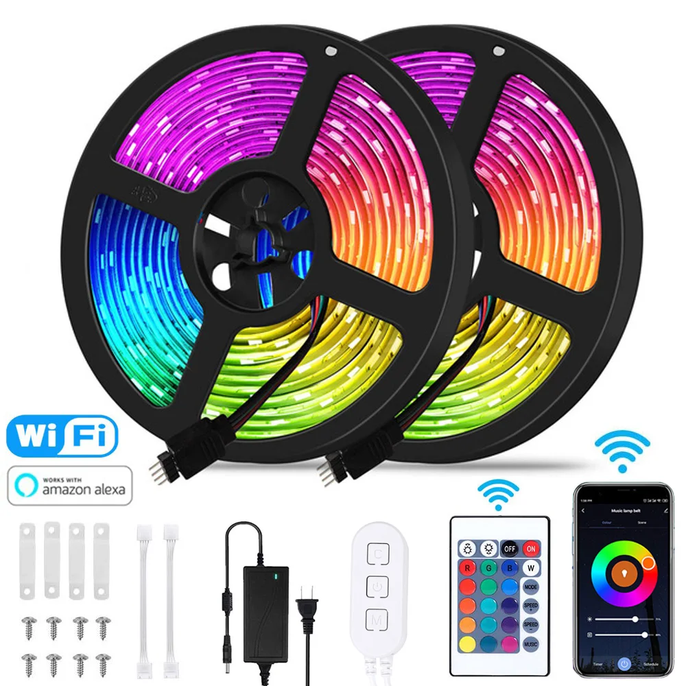 

Умная Светодиодная лента с поддержкой Wi-Fi и управлением через приложение Alexa