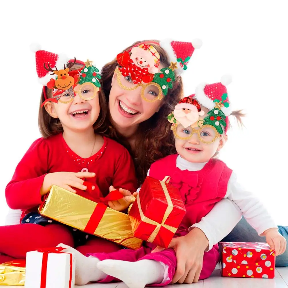 QIFU Merry рождественские очки украшения для дома Дети Рождественские украшения Рождество натальный Санта-Клаус Новогодний подарок