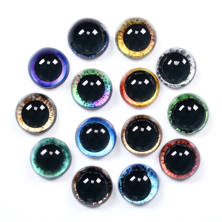 Round Pupil Eye Pattern Glass Cabochon 20pcs/lot for DIY Jewelry
