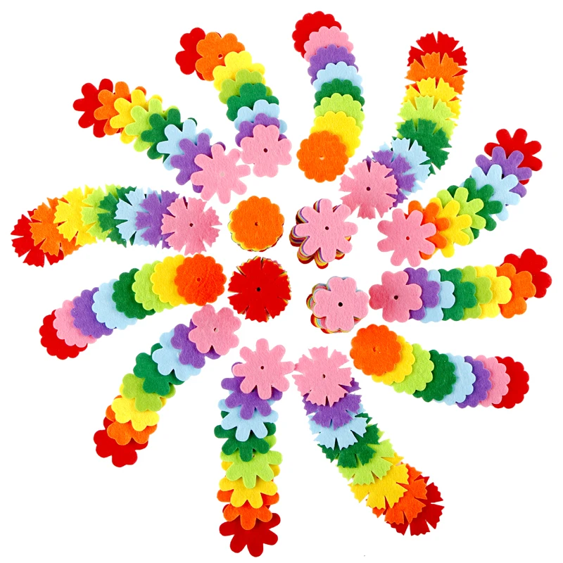 

Микс 2 мм, детские наклейки из нетканого войлока с цветами, креативное обучение, украшение ручной работы, DIY аксессуары, материал