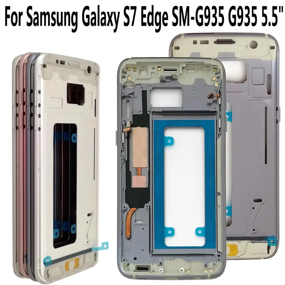100% новый для Samsung Galaxy S7 Edge ЖК-экран 5 дюйма с рамкой корпуса и G935 | Мобильные