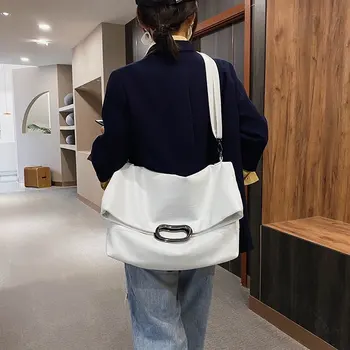 

2020 Women's Large Leather Shoulder Bag Brand Trend Fashion Ladies Folding Handbag Design Simple Style Handbag