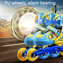 Для детей скольжение слалом Инлайн Айс-Роллер, ролик для массажа лица обувь для скейтборда Регулируемый Моющиеся светящиеся колеса Patines для начинающих