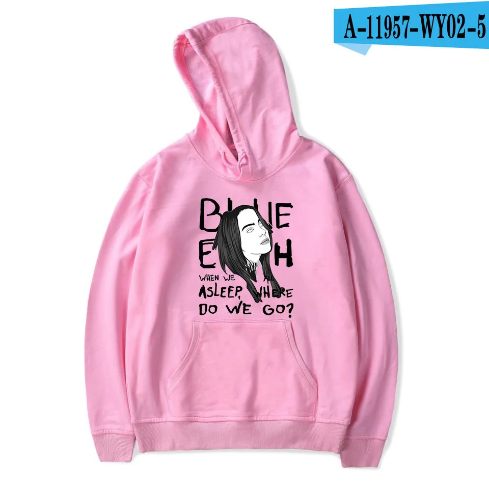 Новые модные женские повседневные толстовки с капюшоном, одежда billie eilish, толстовки с капюшоном, женские пуловеры с длинным рукавом, Одежда harajuku, пальто - Цвет: A11957-5