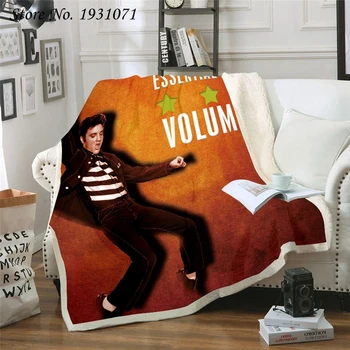 

Singer Elvis Presley 3D Printed Fleece Blanket for Beds Thick Quilt Fashion Bedspread Sherpa Throw Blanket Adults Kids 04