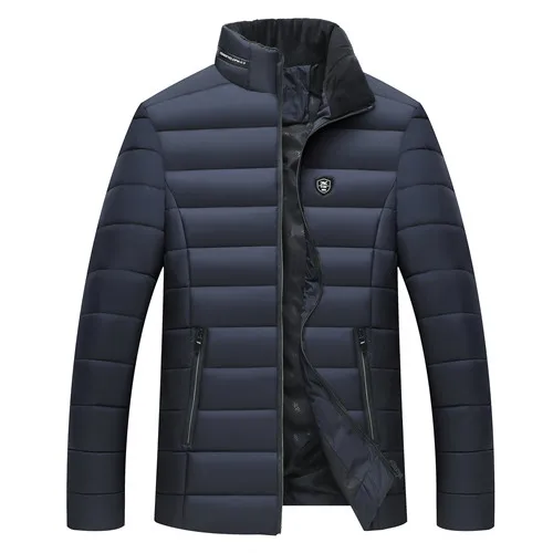Новые модные куртки, Мужская парка, горячая Распродажа, качественная Осенняя зимняя теплая верхняя одежда, облегающие мужские пальто, повседневные ветрозащитные куртки для мужчин - Цвет: Синий