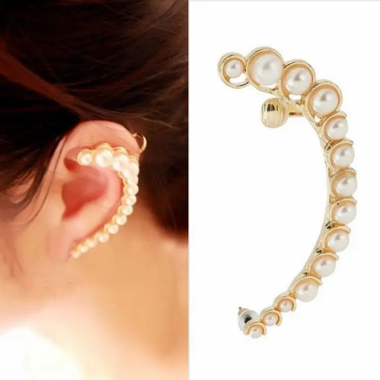 

European And American Jewelry Exaggerated Pearl Ear Cuff Clip-on European And American-Style Ear Stud