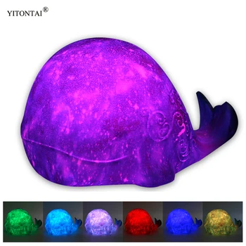 

3D Print Starry Sky Whale Lamp Colorful Change Remote Control USB Rechargeable LED Table Night Light Creative Gift for Childred
