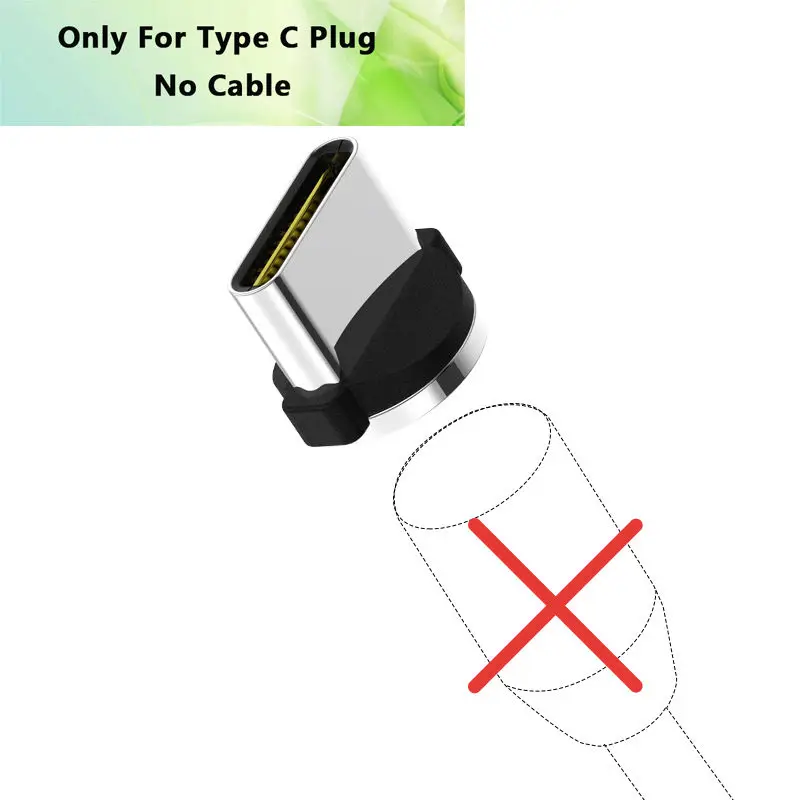 Магнитный зарядный кабель для быстрой зарядки Micro usb type C кабель для iPhone 11 Pro Max samsung Xiaomi Мобильный телефон USB C Магнитный провод - Цвет: Type C Plug No Cable