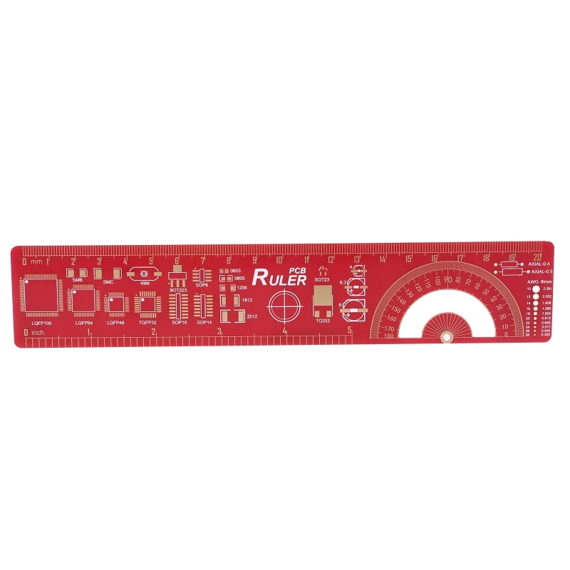 

PCB Ruler IC Package Hollow Protractor Electronic Engineer Measuring Tool G88A