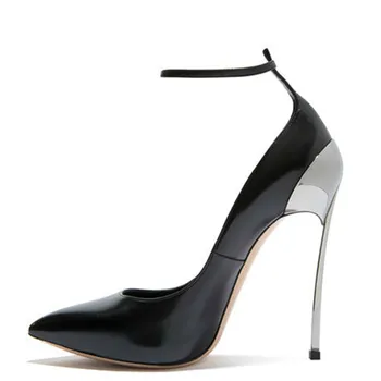 

YECHNE Woman Mary Jane's High heels Shoes Big Size 33 43 Party Valentine Shoes Metals Decoration Punch Shoes Wedding Pumps