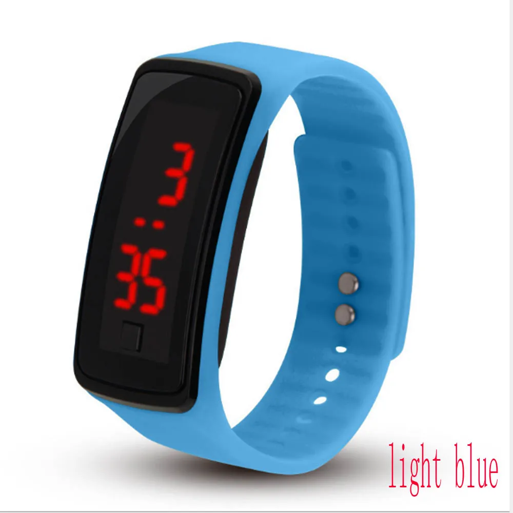 light blue 10 шт часы детские Студенческие наручные часы - Цвет: light blue