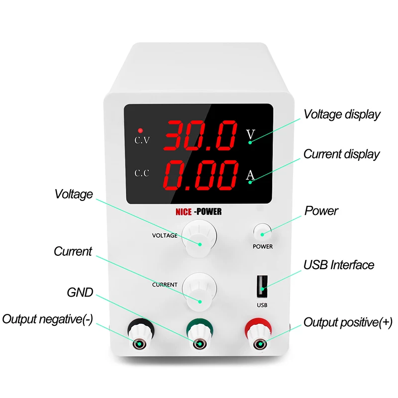 DC Switching Bench Power Supply Adjustable Laboratory 30v 10a Digital Power Supplies Power Source 110V 220V Bench Source-1