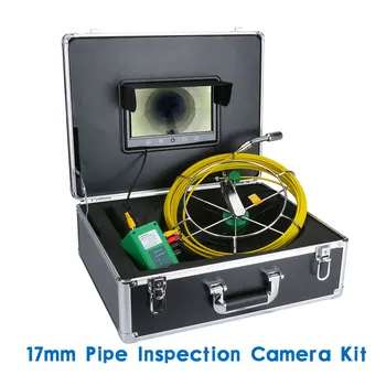 

Pipe Drain Swer Snake Inspection System 17mm Video Camera Kit 9 Inch Touch Screen DVR Recording Endoscope Borescope